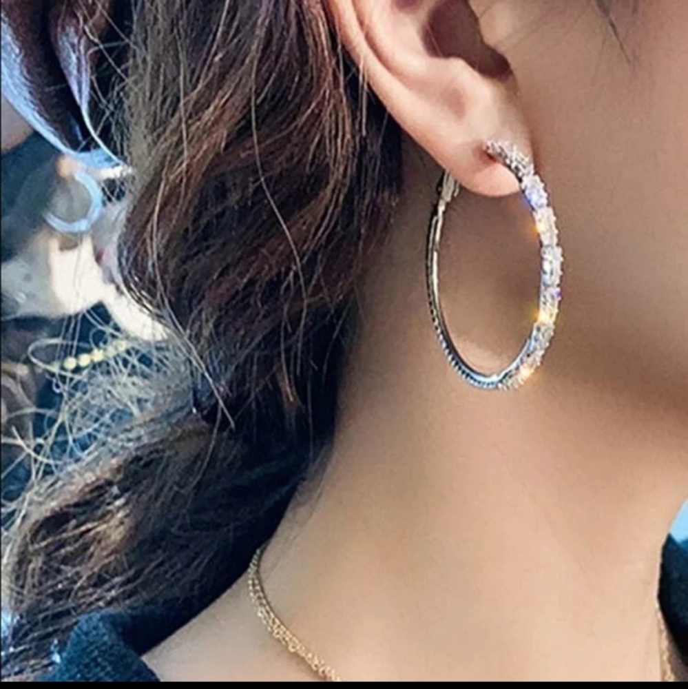Sterling silver crystal earrings